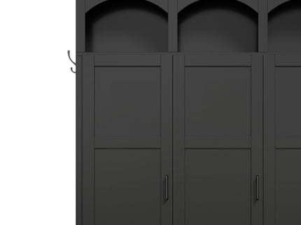 Classic Arched Design Hall Tree With 3 Hidden Storage