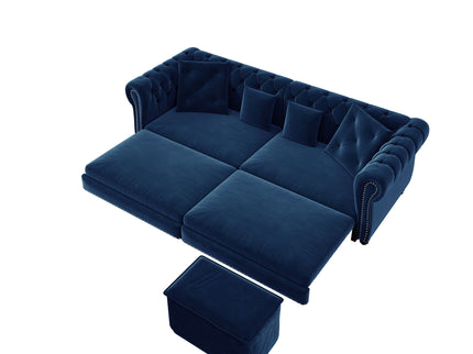 3 In 1 Pull Out Convertible Sleeper Sofa Bed, King Size, Chaise Lounge