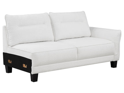 Granholm - Upholstered Curved Arm Sectional Sofa - White