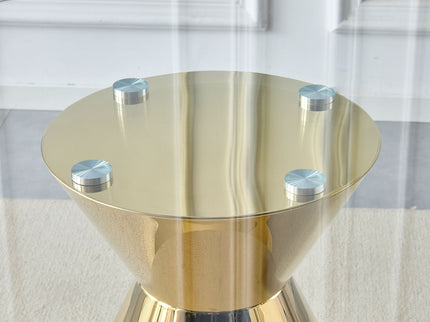 Round Dining Table - Gold