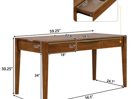 Modern Home Office Desk With Drawers