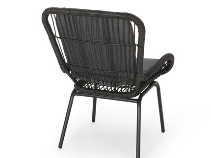 Outdoor Wicker Club Chair With Cushions (Set of 2)
