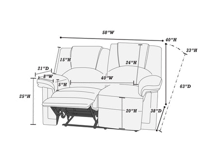 Modern Living Room Set, Cushion Backrest And Pillow Armrest