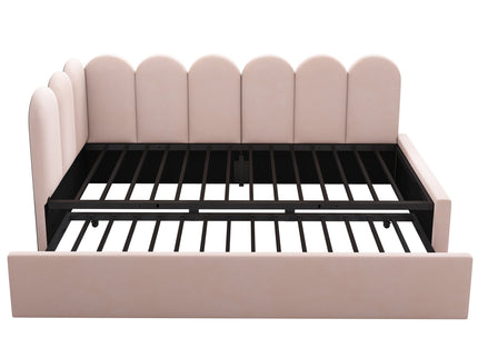 Upholstered Daybed With Metal Slatted Base