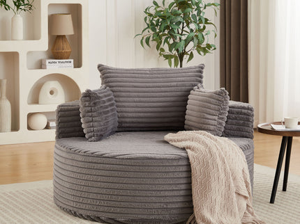 Modern Single Sofa With Backrest Pillow For Living Room
