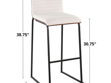 Mason Mara - Contemporary Fixed Height Barstool (Set of 2)