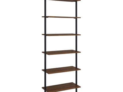 Christy - Owens - 6 Shelf Wall Bookshelf - Walnut
