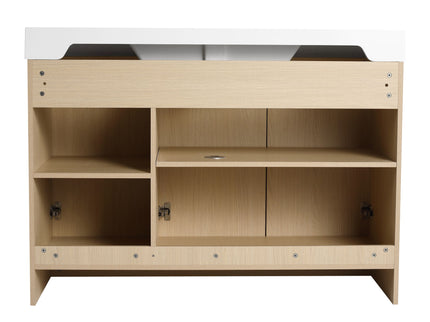 Freestanding Bathroom Vanity With Resin Sink & Soft Close Cabinet Doors