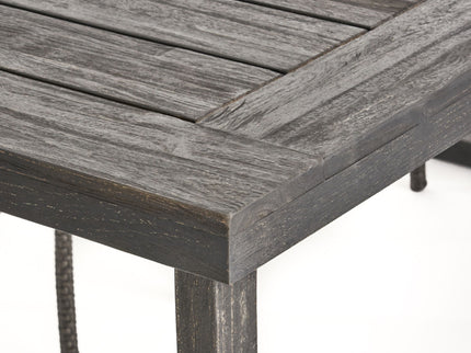 Outdoor Acacia Wood Dining Table, Sandblast Finish