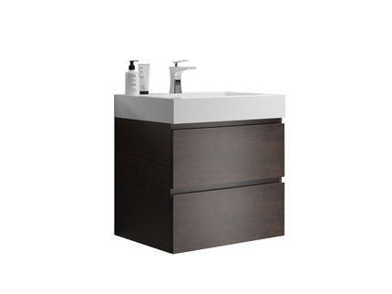 Alice - Bathroom Vanity Wall Mounted With Sink, Large Storage Floating Bathroom Vanity For Modern Bathroom, One-Piece Sink Basin Without Drain And Faucet