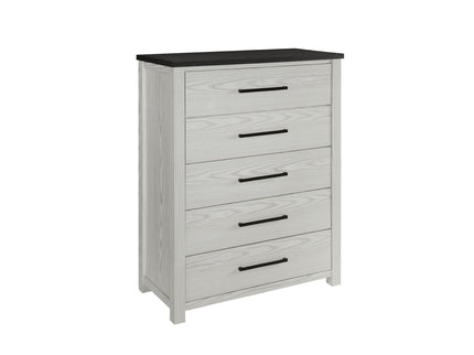 Avery - King Bedroom Set With Bookcase Headboard, Low Profile Bed, Spacious Drawers - Beige