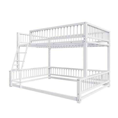 Bunk Bed With Ladder And Safety Guardrails
