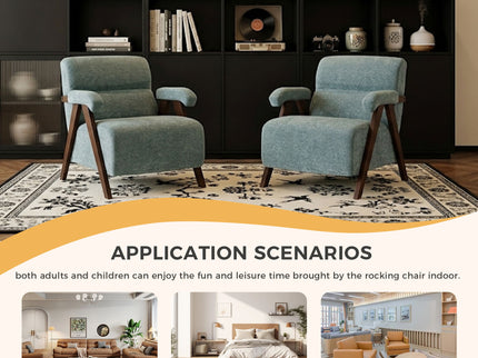 Modern Accent Chair With Tufted Armchair For Reading Room
