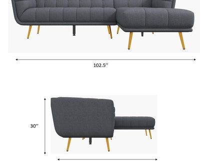 Addison - L Shape Sectional Sofa Tufted