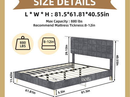 Yungan Lingge Minimalist Soft Pack Headboard Bed