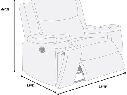 Modern Manual Motion Living Room Set & Hidden Cup Holders