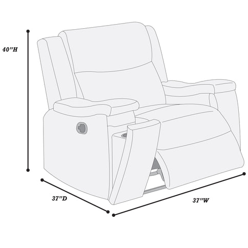 Modern Manual Motion Living Room Set & Hidden Cup Holders