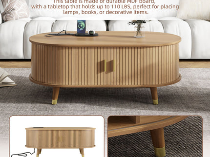 TV Stand & Coffee Table Set With Charging Station
