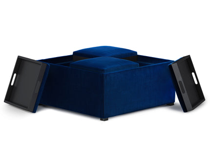 Avalon - Square Coffee Table, Storage Ottoman