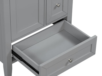 Modern Bathroom Vanity With Sink, Freestanding Cabinet With Drawers And Shelves
