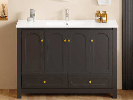 Bathroom Vanity With Sink Combo, 4 Soft Close Doors And 2 Drawers
