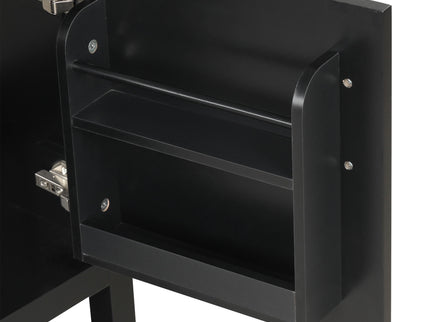 Modern Bathroom Vanity With Sink, Soft-Closing Door And Open Shelf