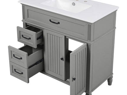 Bathroom Vanity With Sink, Freestanding Cabinet & Drawers