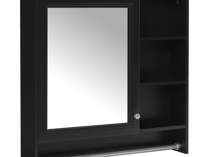 Wall Mount 2 In 1 Mirror Cabinet With Adjustable Shelf, Soft-Closing Hinges