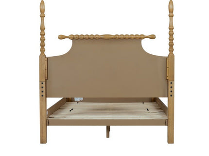 Queen Bed Turned Legs - Natural