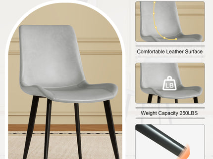 Modern Dining Chair With Carbon Steel Legs