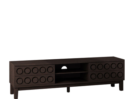 Media Console With 4 Drawers And Cable Management
