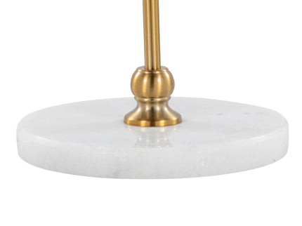 Leslie - Glam / Art Deco Floor Lamp - Gold / White