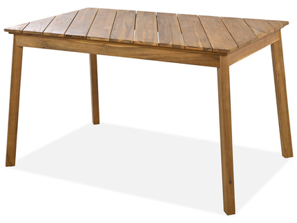 3 Pieces Acacia Wood Table Bench Dining Set For Outdoor & Indoor Furniture With 2 Benches, Picnic Beer Table For Patio, Porch, Garden, Poolside - Natural