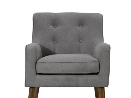 Ryder - Mid Century Modern Woven Fabric Tufted Armchair