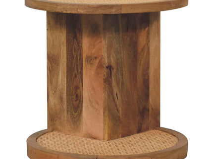 Close Knit Corner End Table - Oak