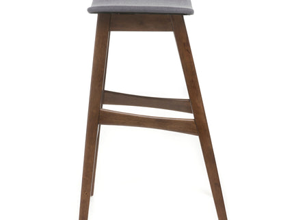 Mid Century Modern Bar Stool Set With Upholstered Seating
