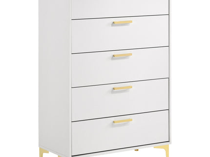 Karena - Rectangular 5 Drawer Chest - White
