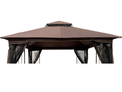 Patio Double Roof Gazebo Replacement Canopy Top Fabric