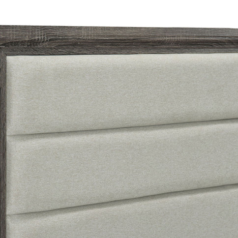 Funston - 4 Piece Queen Bedroom Set With Upholstered Headboard - Oak