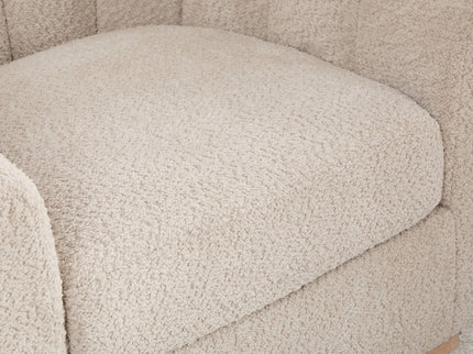 Swivel Upholstered Barrel Chair With Metal Base