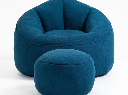 Bedding Bean Bag Sofa Chair High Pressure Foam With Footrest