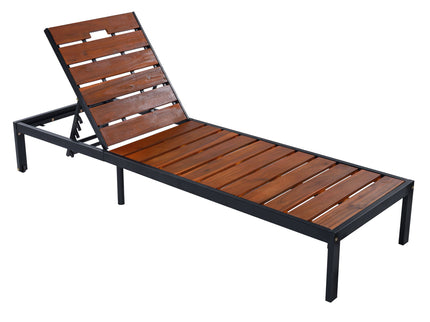 Outdoor Chaise With Adjustable Backrest