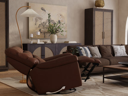 Oslo Antelope - Swivel Glider Recliner With Manual Footrest