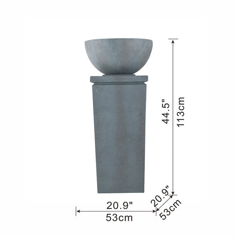 Zen Bowl Water Fountain, Outdoor Bird Feeder / Bath Fountains, Relaxing Water Feature For Garden