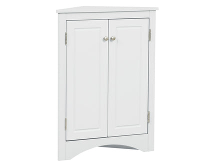 Triangle Bathroom Storage Cabinet With Adjustable Shelves, Freestanding Floor Cabinet For Home Kitchen