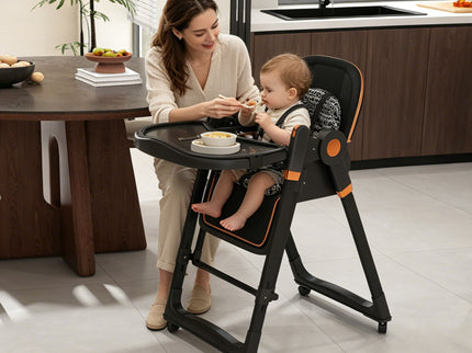 Convertible Baby High Chair To Rocker With 5 Point Harness