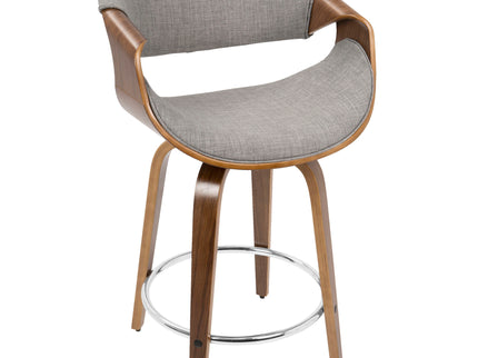 Curvini - Mid Century Modern Counter Stool (Set of 2)