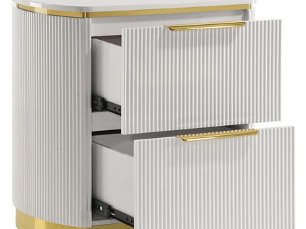 Giovanni - 2 Drawer Nightstand - White