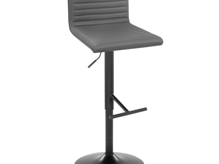 Mason - Contemporary Adjustable Barstool With Swivel With Straight T Footrest (Set of 2)