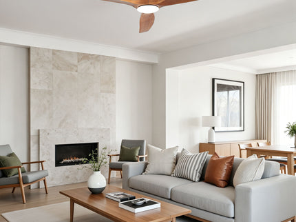 52" Ceiling Fan With Light, Dimmable DC Reversible Motor, 3 Blades